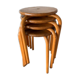Set of 4 workshop stools