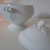 Old white soup tureen