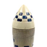 Ceramic rocket, spaceship bottle, France 1940s-1950s