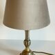Solid brass lamp and vintage fabric