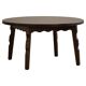 Mid-century modern round Danish side table in solid stained oak, 1960s.