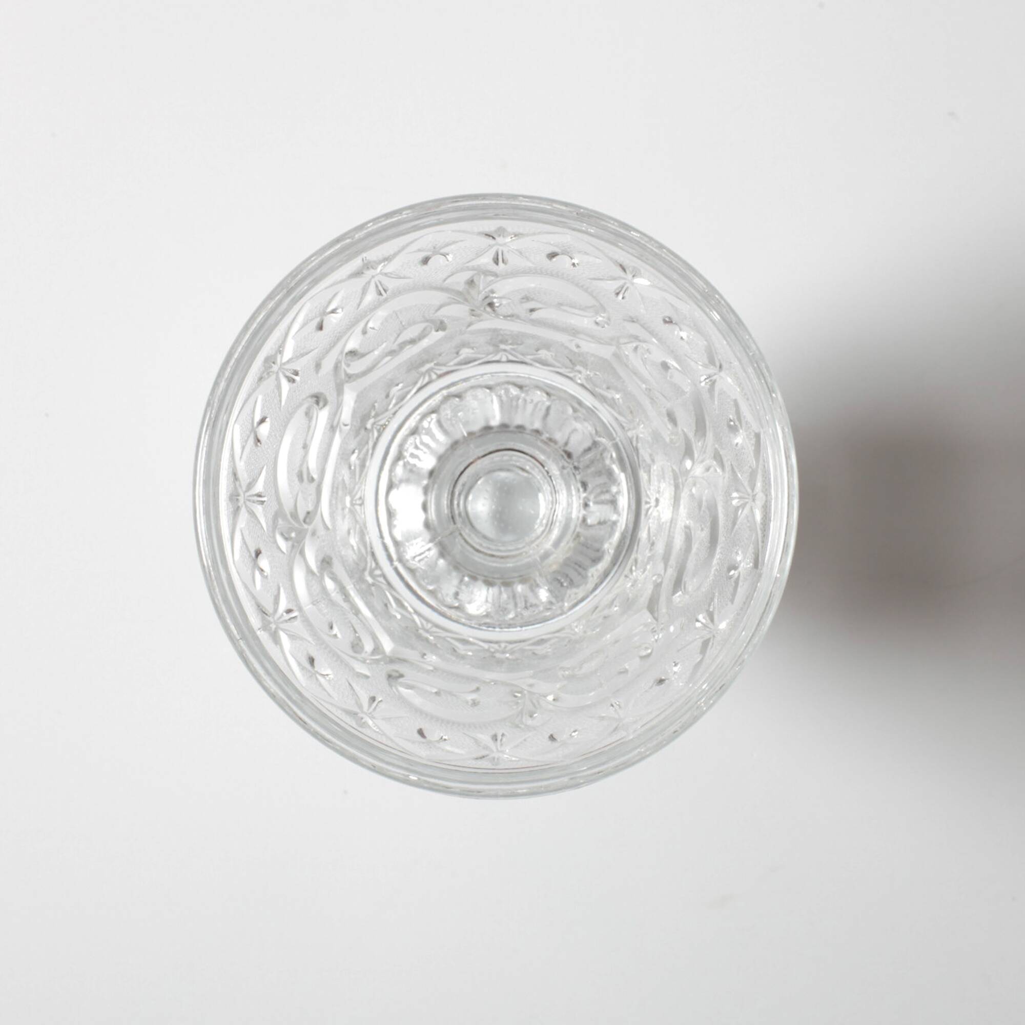 Vintage Clear Stem Glass Arabesque / Wine Goblet Baccarat / France / 1840s