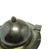 Art Deco butter dish, silver-plated brass, Belgium, 1970s.