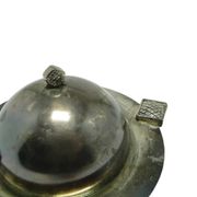 Art Deco butter dish, silver-plated brass, Belgium, 1970s.