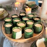 Candle placed in terracotta pottery