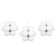 Kaiser Sputnik chandelier, molecular shape, 12 opal glasses, Germany, 1970s