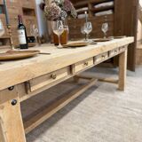 Large farmhouse table with 10 drawers