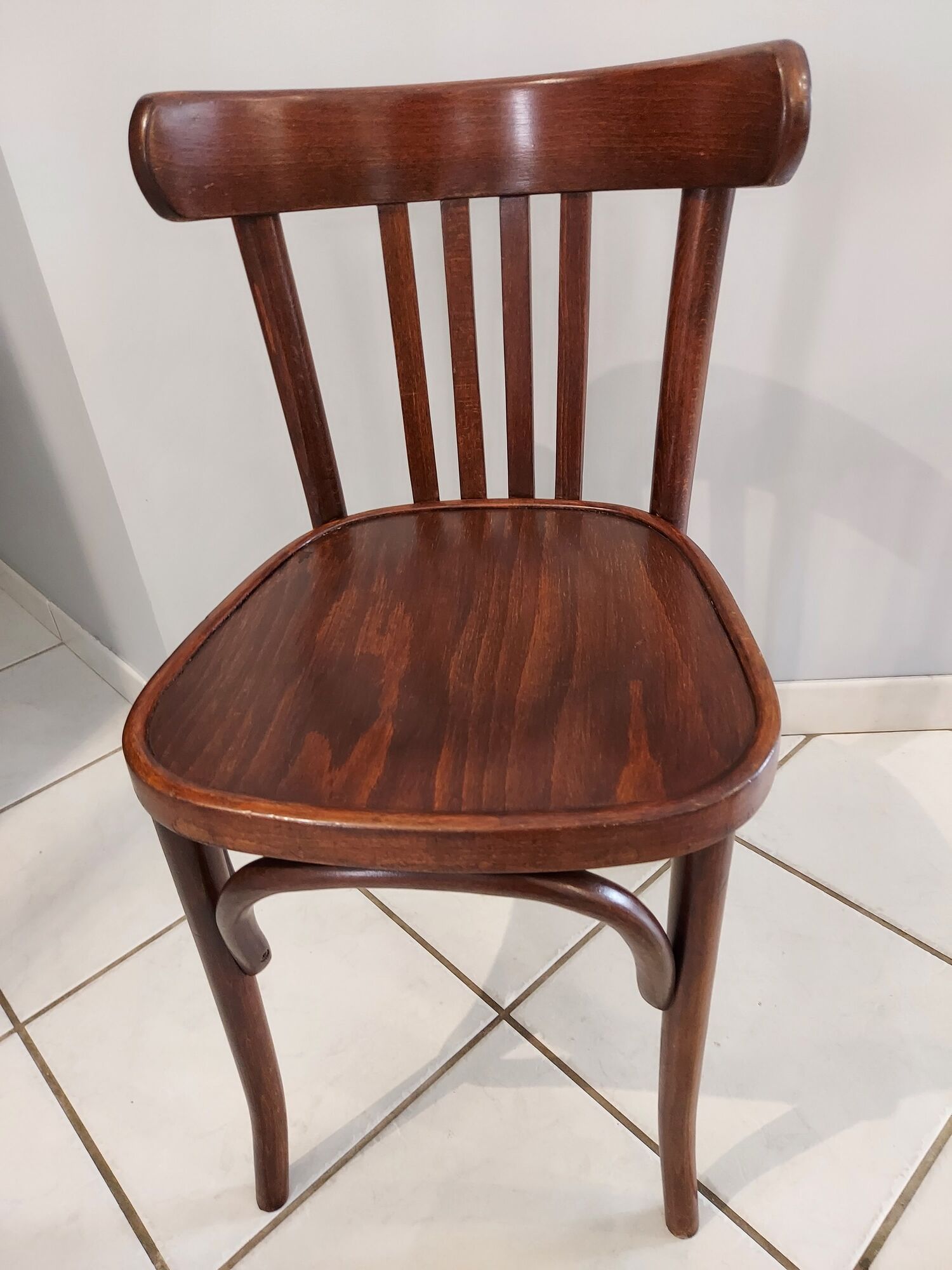Suite of 6 chairs of Vintage Bistrot 1970s