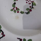 3 assiettes plates de Longwy modèle Aubépine
