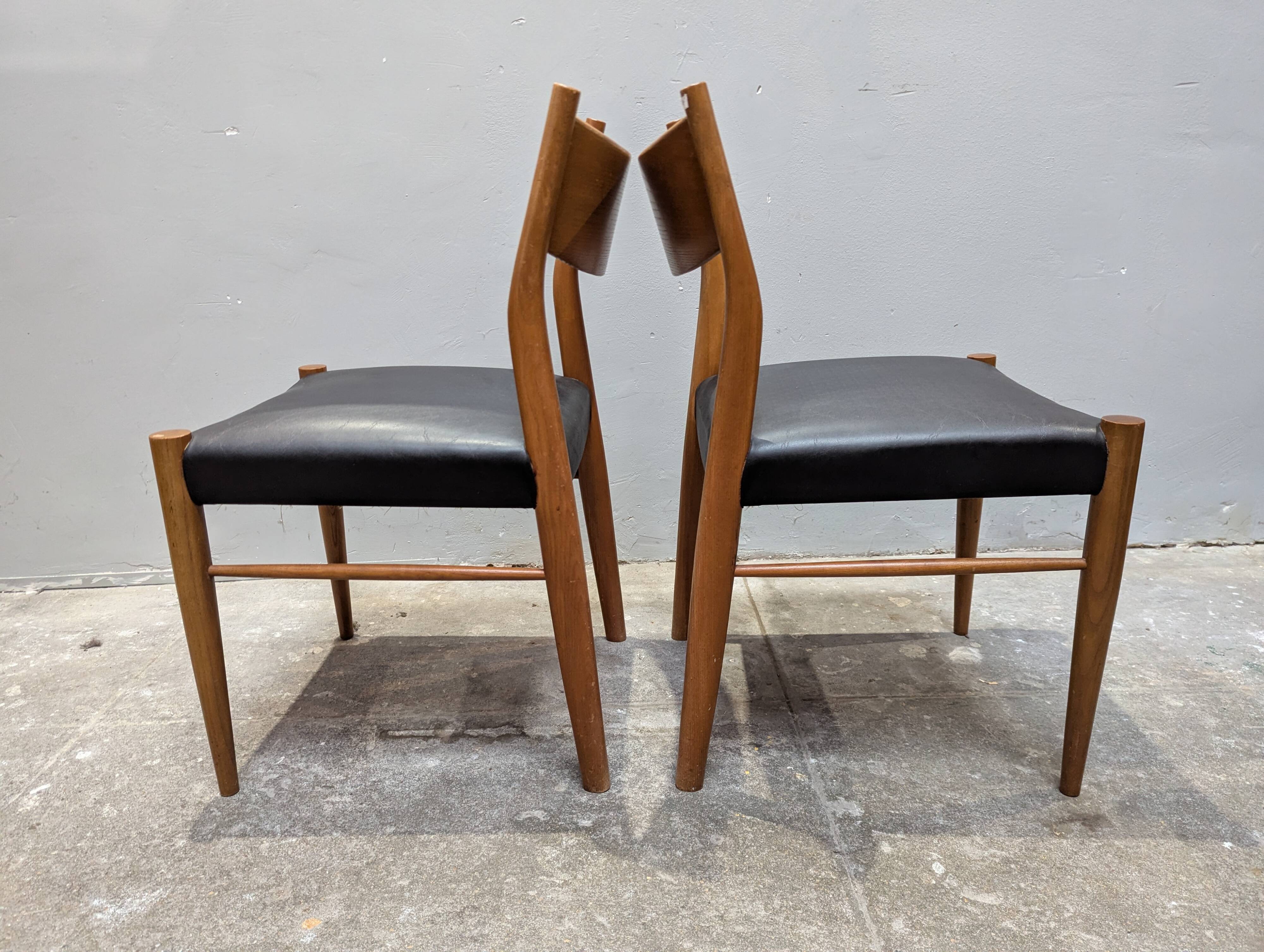 4 Scandinavian teak chairs