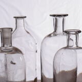 Set of pharmacy vials and wicker trunk