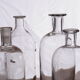 Set of pharmacy vials and wicker trunk