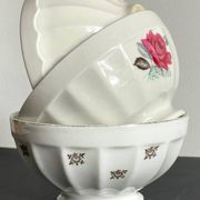 BOWLS Ceramic Pink and Gold VINTAGE