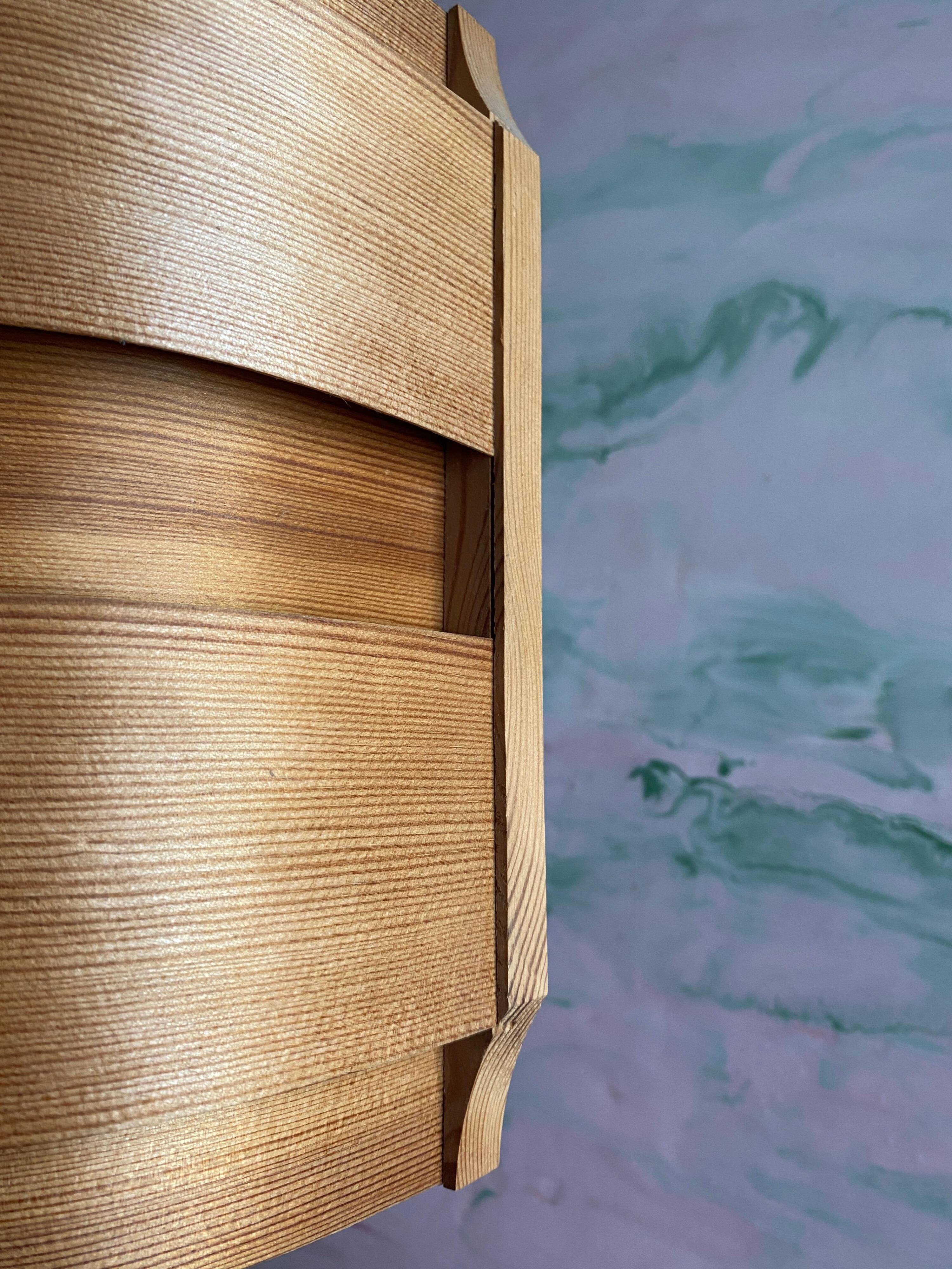 Mid-Century Modern Pine Veneer Wall Lamp by Translandia, Denmark 1960s