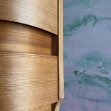 Mid-Century Modern Pine Veneer Wall Lamp by Translandia, Denmark 1960s