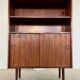 Danish retro vintage library in rosewood with sliding doors from the 1960s.