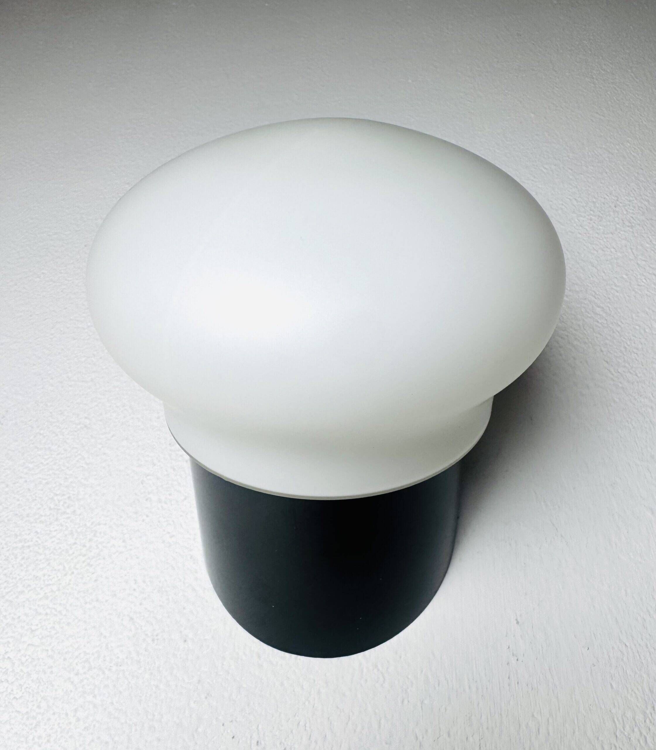 W-1809 Op-Art Wall Lamps In Opal Glass By Raak Amsterdam, The Netherlands 1970S