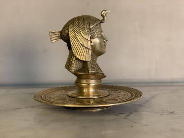 Encrier en bronze doré, égyptomanie