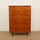 Commode vintage | Teck | 6 tiroirs | 121 cm