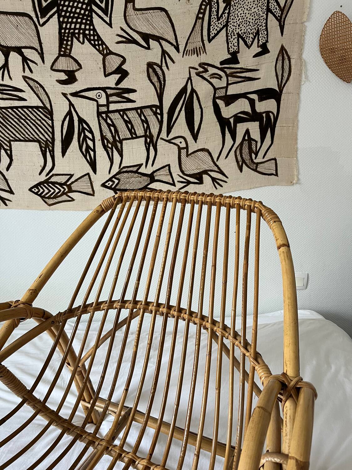 Vintage rattan armchair