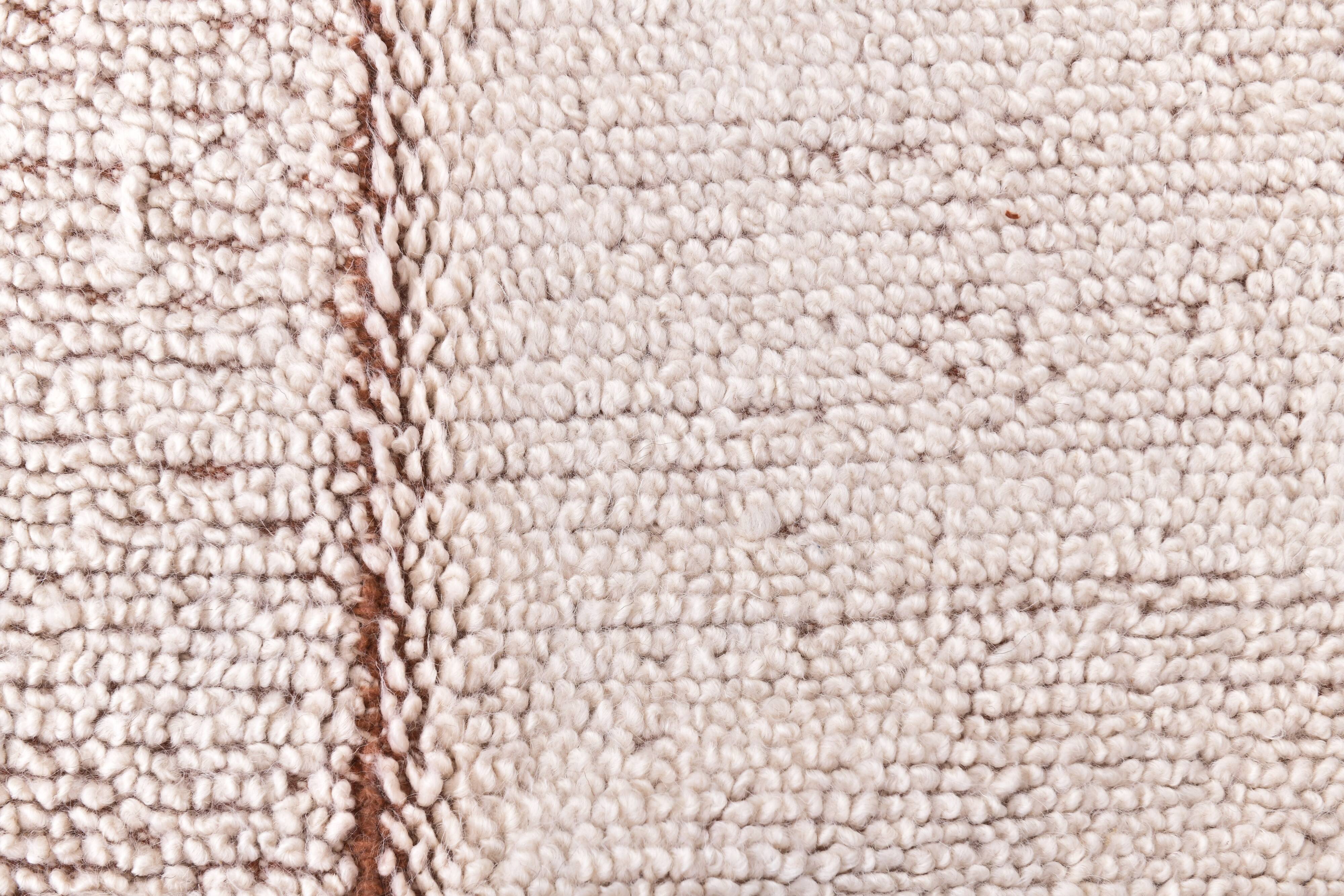 Terracotta wool rugs , 210x130cm small shaggy wool rugs