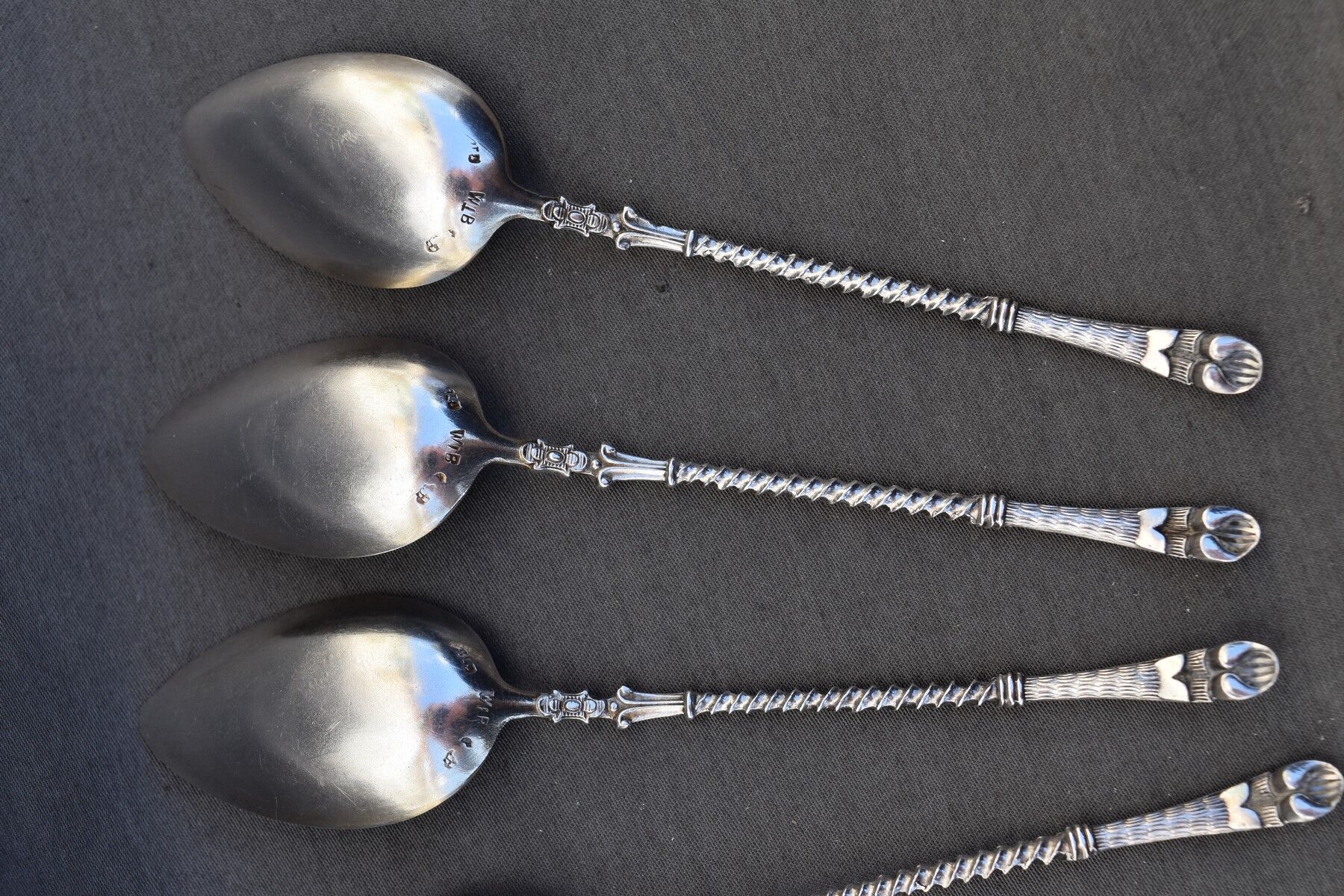 6 petites cuillères a café argent 800 w t b wilhelm binder germany