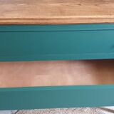 Chest of drawers in oak compass feet