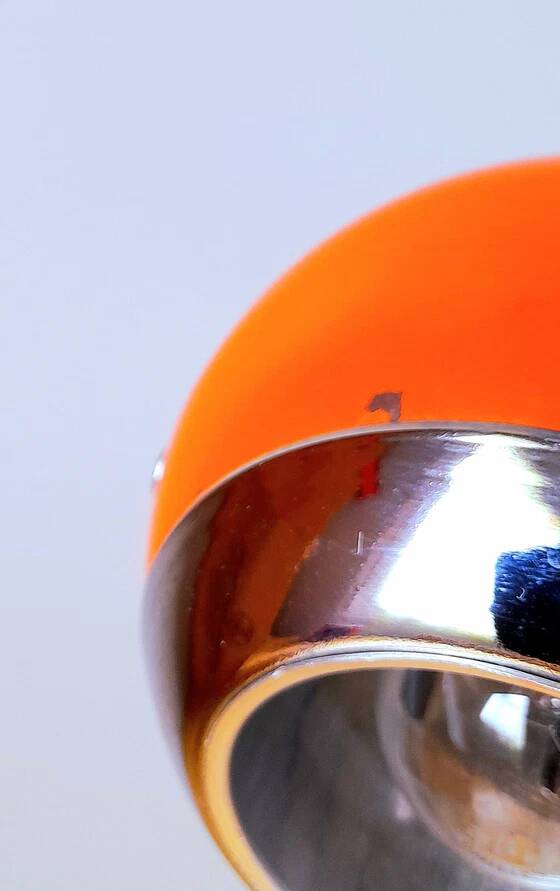 Orange eyeball lamp, G.Reggiani 70s