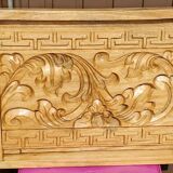 Bas relief in carved wood