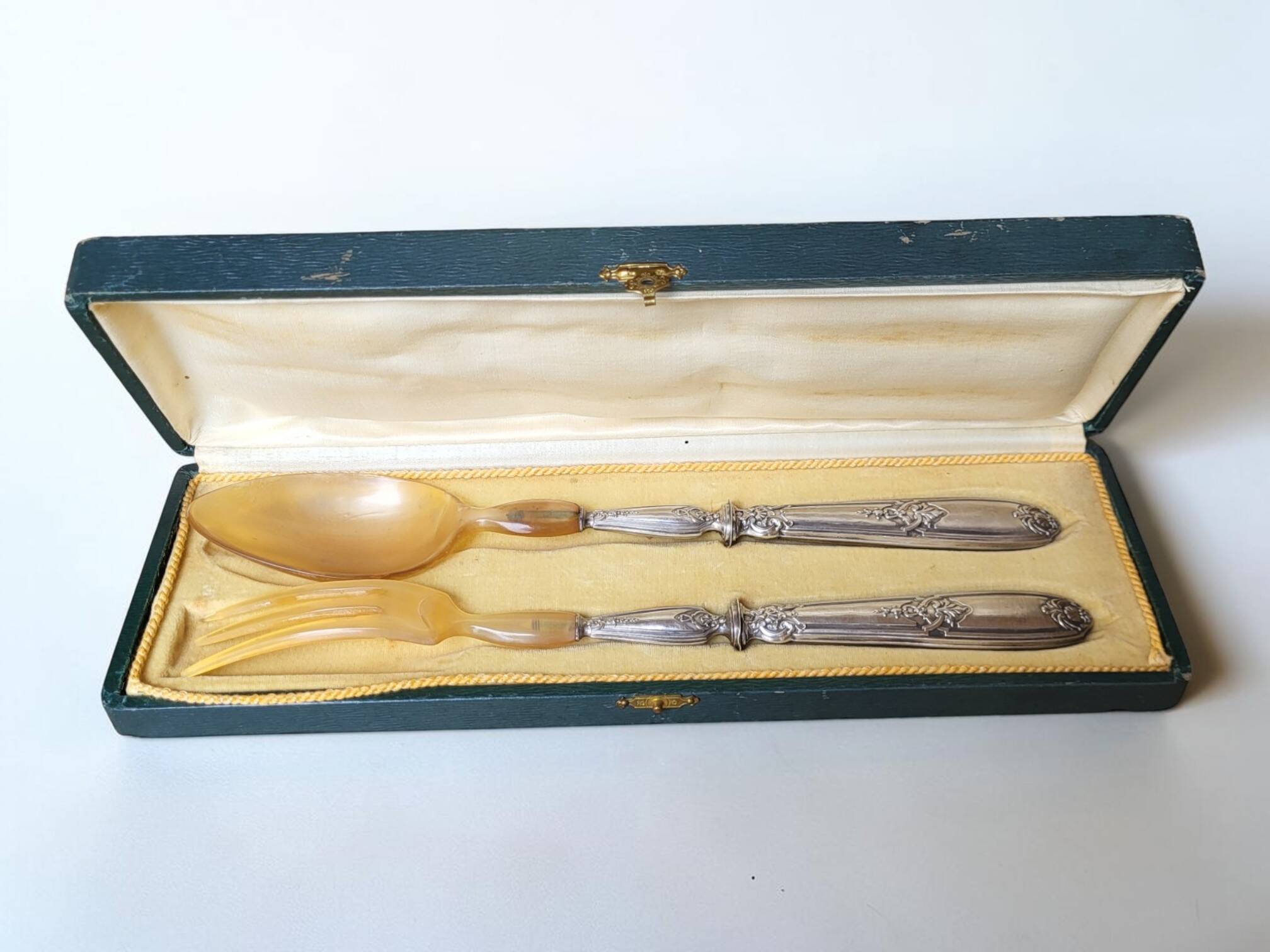 Silver-plated salad servers