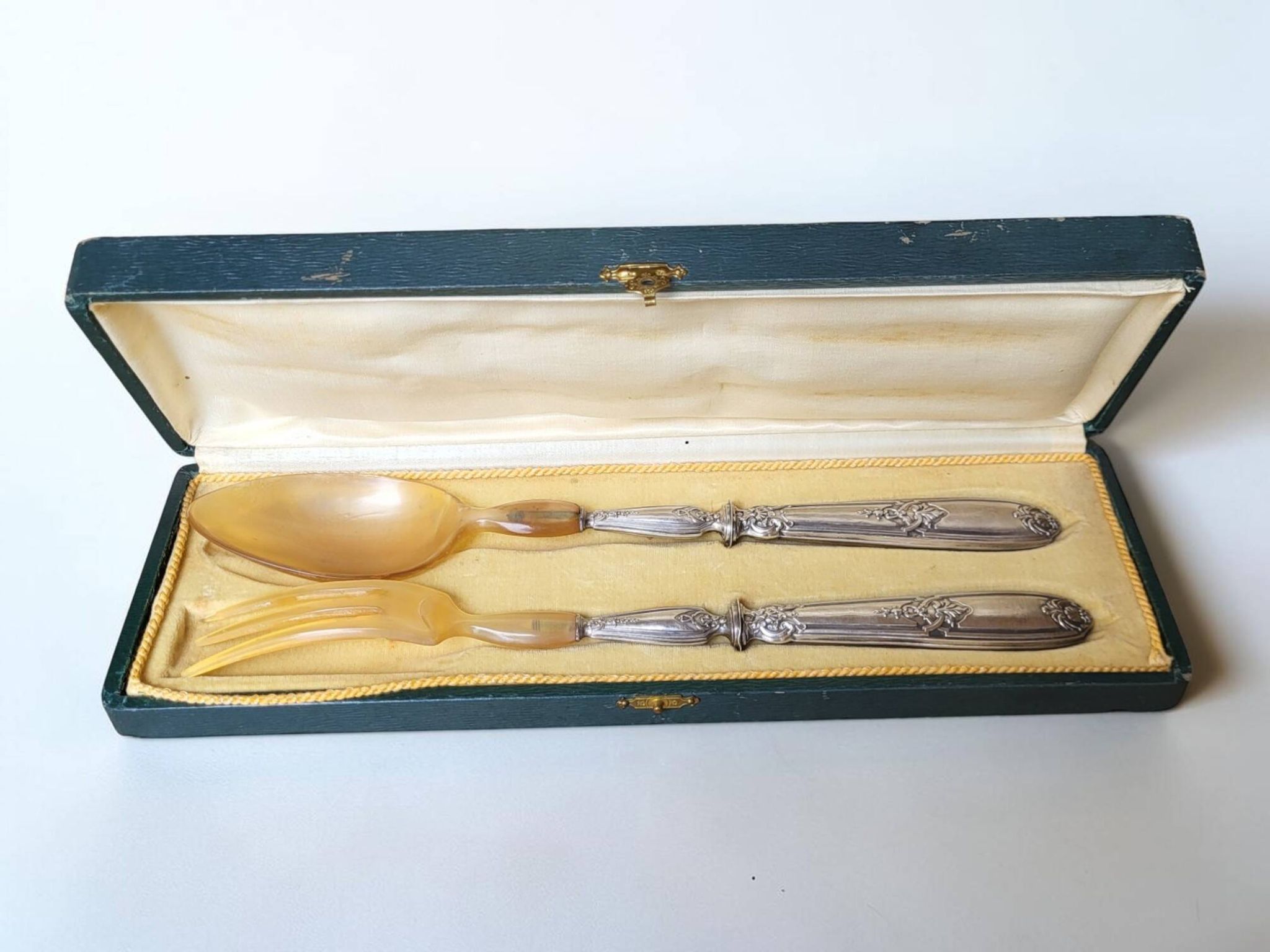 Silver-plated salad servers