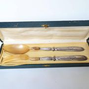 Silver-plated salad servers