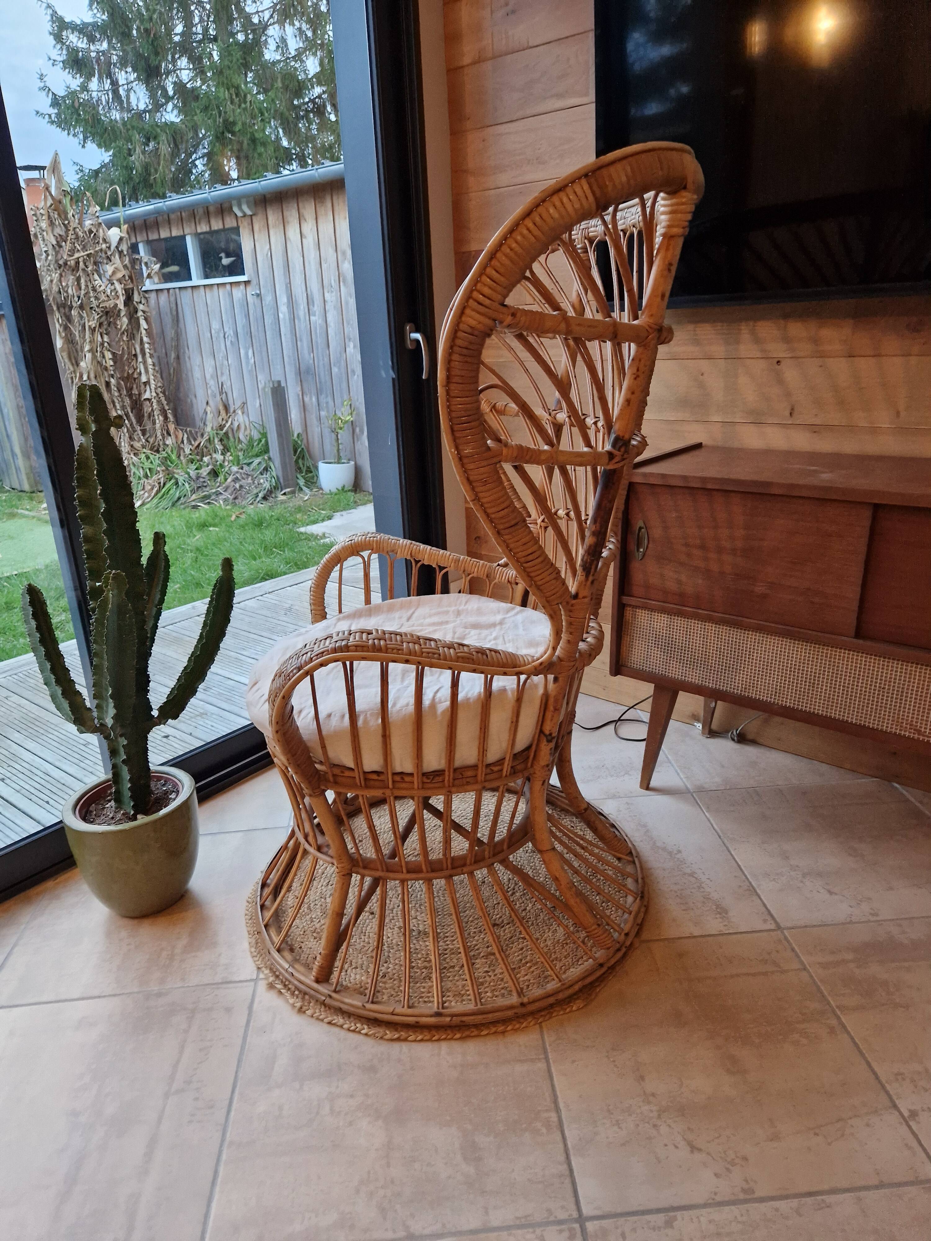 Gio Ponti wicker armchair