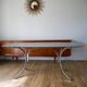 Coffee table in smoked glass and chrome legs, Design, 1970