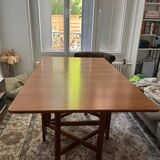Scandinavian folding teak dining table