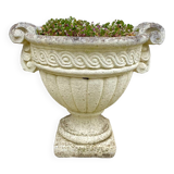 Flower box, old round planter
