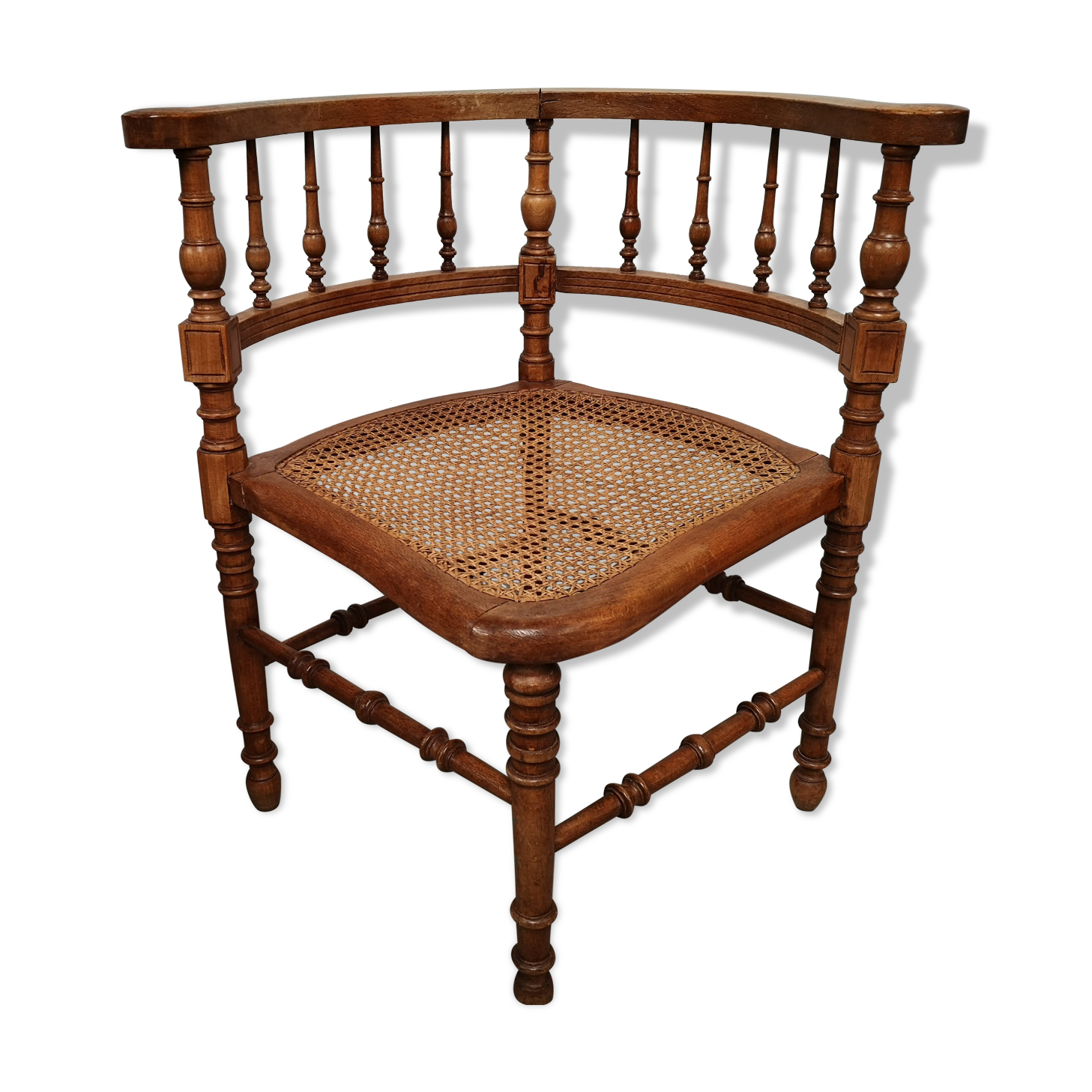Vintage cane angle chair