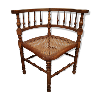 Vintage cane angle chair
