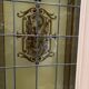 Wooden doors with stained glass