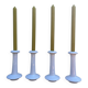 Set of 4 white ceramic candle holders