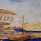 Tableau Marine sur toile bateaux de pécheurs Au Port