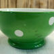Bol vert pois blancs porcelaine Longchamp