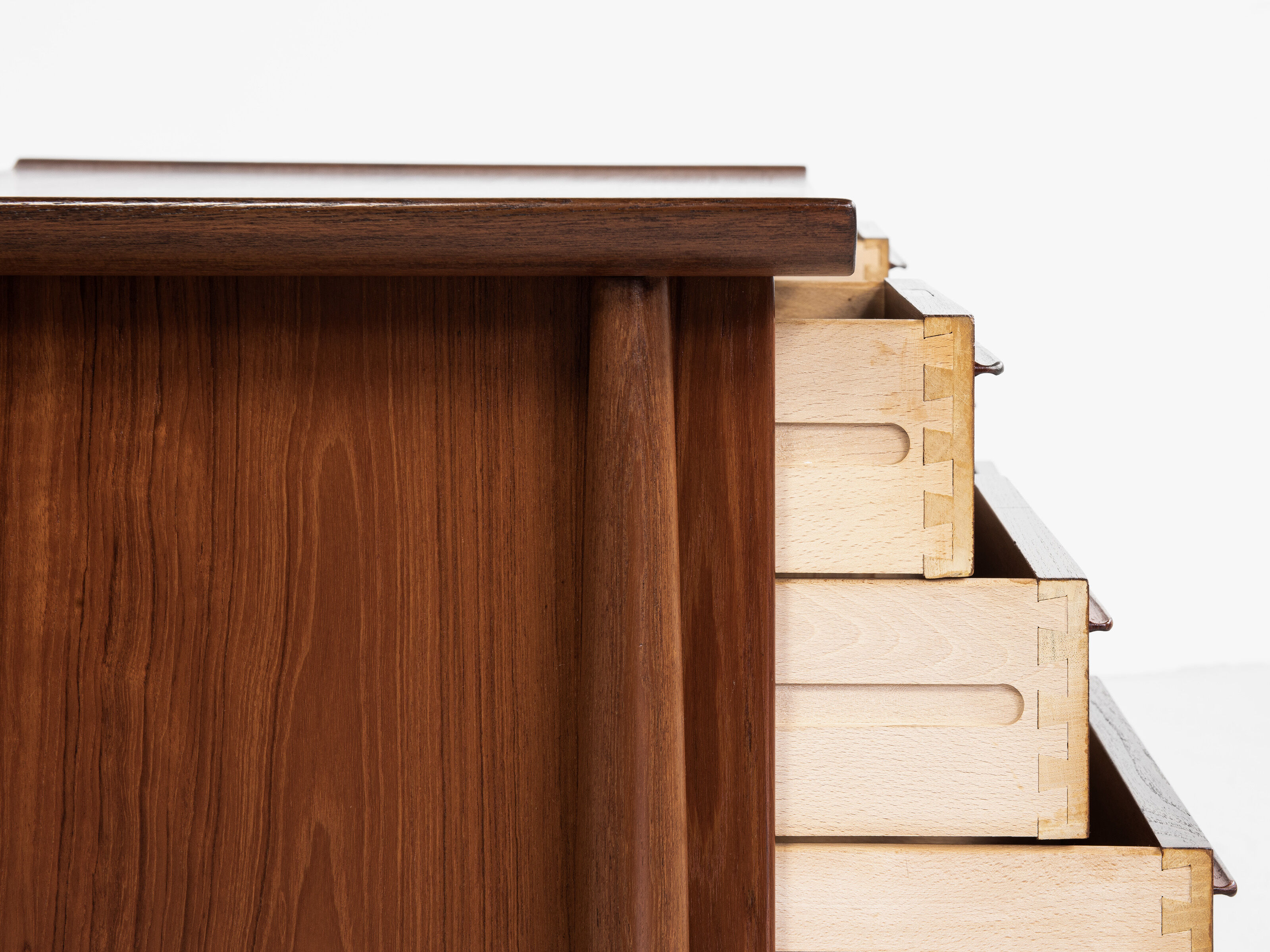 Midcentury Danish desk in teak by Arne Vodder for HP Hansen 1960s