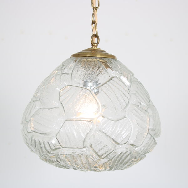 Suspension en verre pressé des années 1970