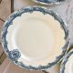 7 flat plates Terre de Fer Salins model "Versailles" XIXth