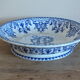 Old hollow cup on pedestal Gien decoration Rouen monogrammed