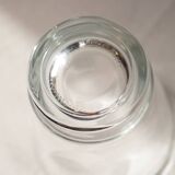 Set of 2 cups, glass and metal stand, Bormiolo Rocco, Italy