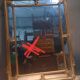 Large gold mirror with closed edges