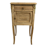 Vintage bedside table in solid oak and marble top