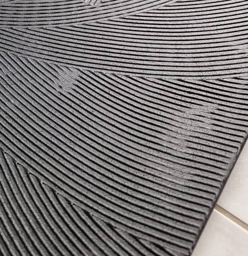 Minimalist monochrome abstract painting in black